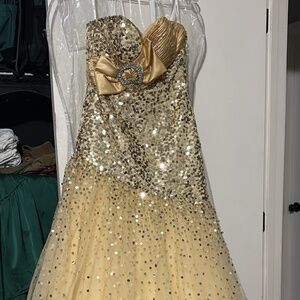 Champagne prom/ball gown